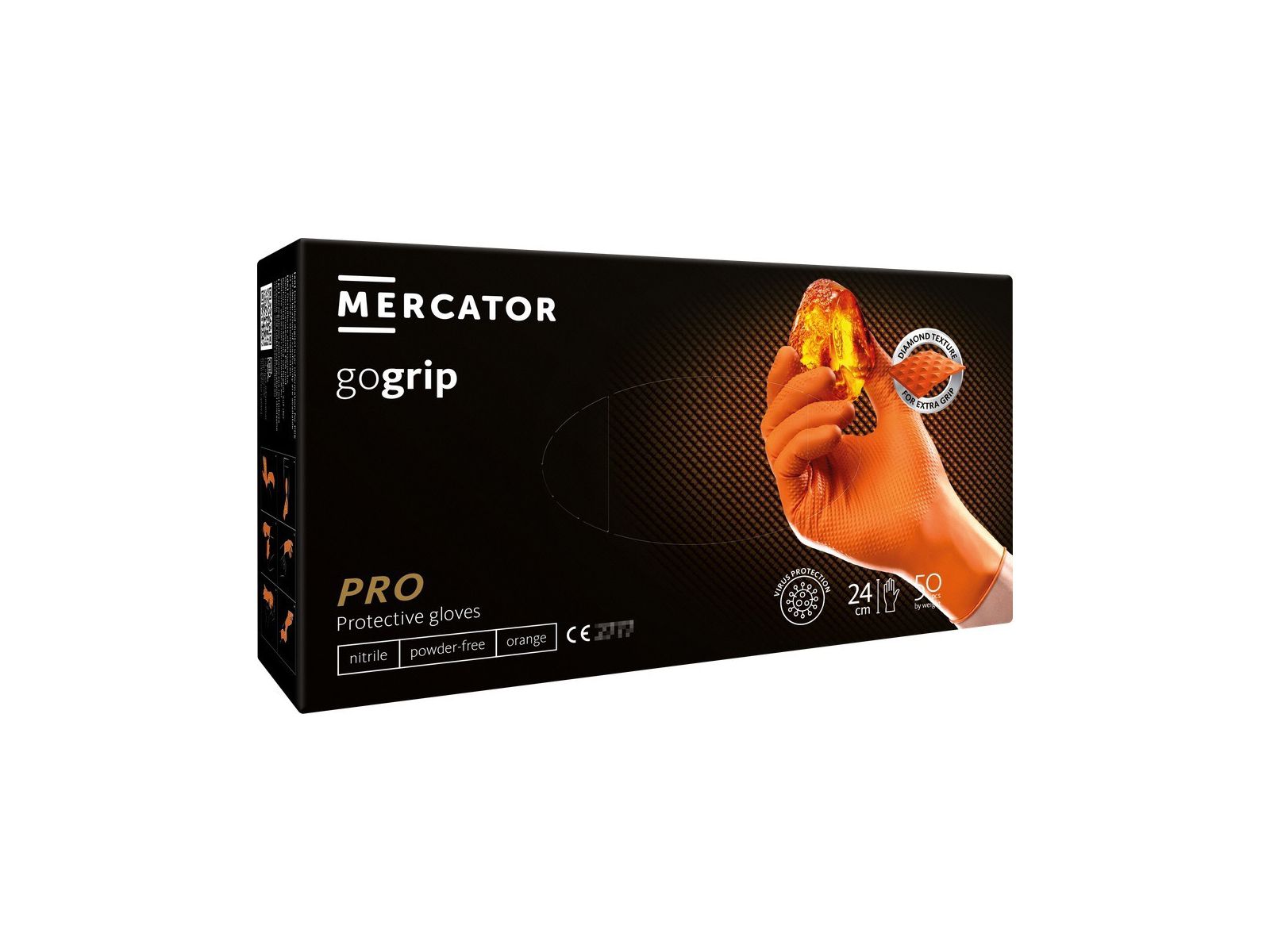 Rękawice GoGrip Orange L Mercator Bezpudrowe A50